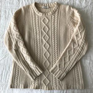 Madewell Cable Knit Wool Sweater